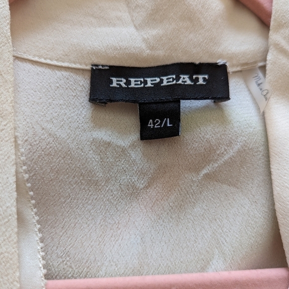 Repeat sleeveless airy breezy blouse ivory Large - Picture 4 of 11